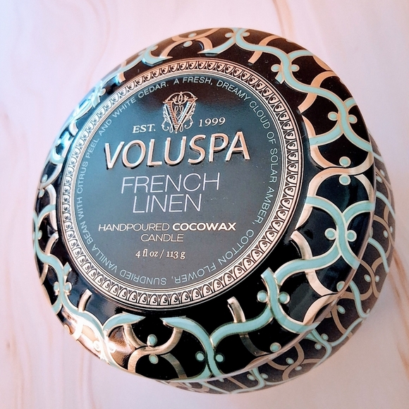 Voluspa French Linen Mini Tin Candle - Picture 8 of 10